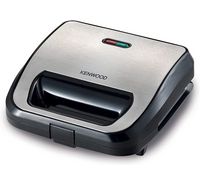 Image of Kenwood, 3in1, 2 Slice Sandwich Maker Grill ,With Waffle Plates, 750W Black/Silver